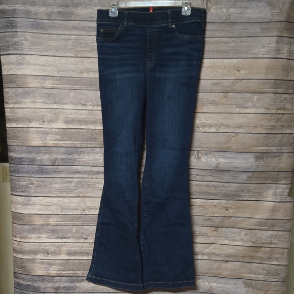 SPANX Dark Blue Flare Jeans - Picture 1 of 5